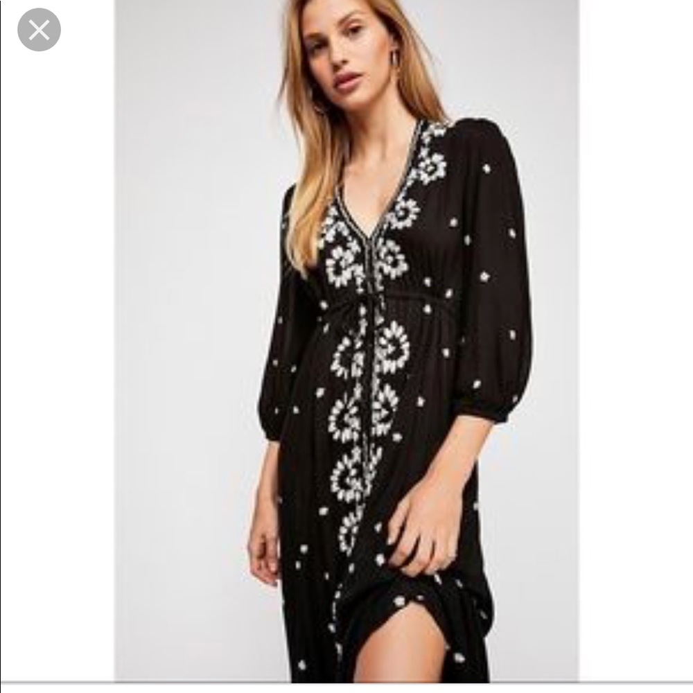 Free people Embroidered Fable Midi Dress - Picture 4 of 4